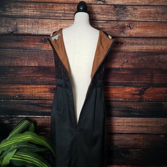 Merona Sheath Dress 6 Paper Bag Waist Lace Bodice Zip Back NWOT - Picture 11 of 11